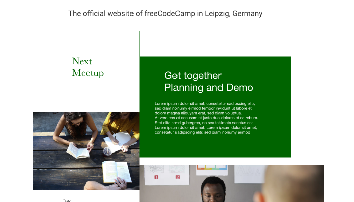 Homepage for and with the freeCodeCamp Meetup in Leipzig